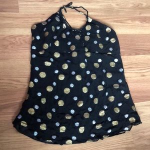 Express Design Studio polka dot halter top Sz S